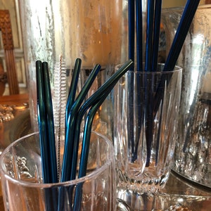 6 Straws and a Brush: Reusable Straws, Bent Straws, Short Straws, Straight Straws, Straw Brush 10% to Save the Whales image 4