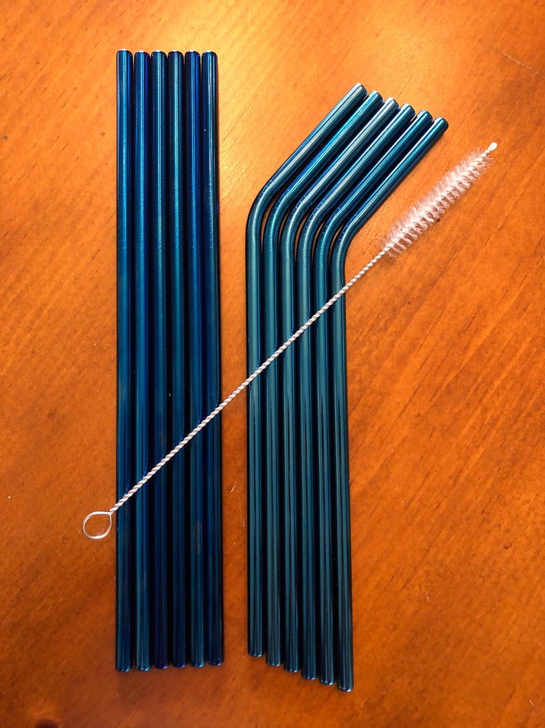 6 Straws and a Brush: Reusable Straws, Bent Straws, Short Straws, Straight Straws, Straw Brush 10% to Save the Whales image 7