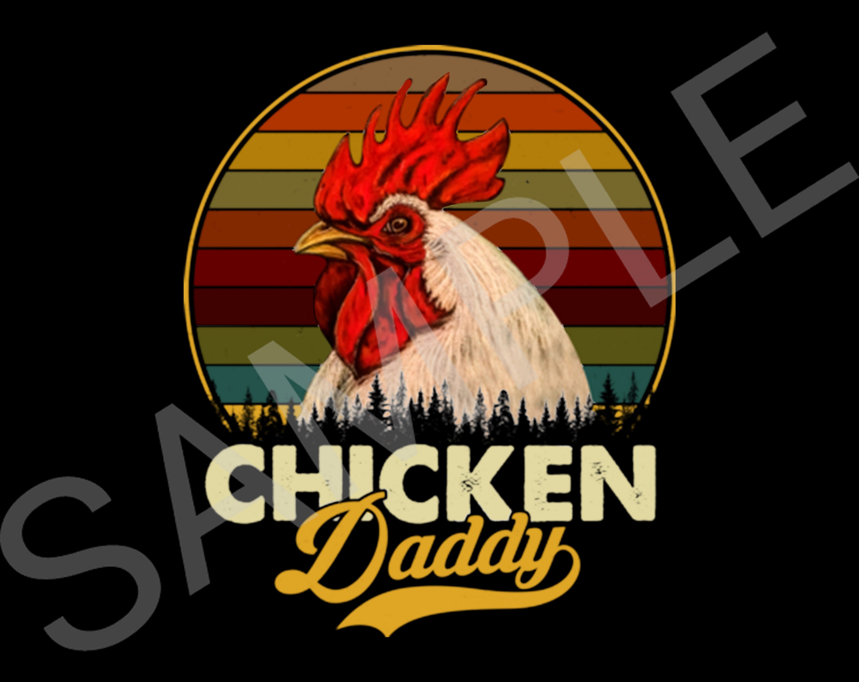 Chicken Daddy Silhouette Daddy Svg Chicken Daddy Fathers Etsy