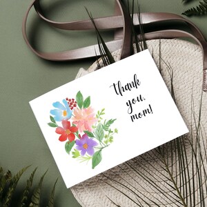 Thank You Mom Printable Card | Thank You Mom Digital Card | Thank You ...