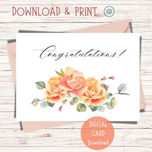Cartão de felicitações para impressão, cartão de felicitações com rosas para impressão, cartão de felicitações com rosas para download, cartões de felicitações com rosas para download