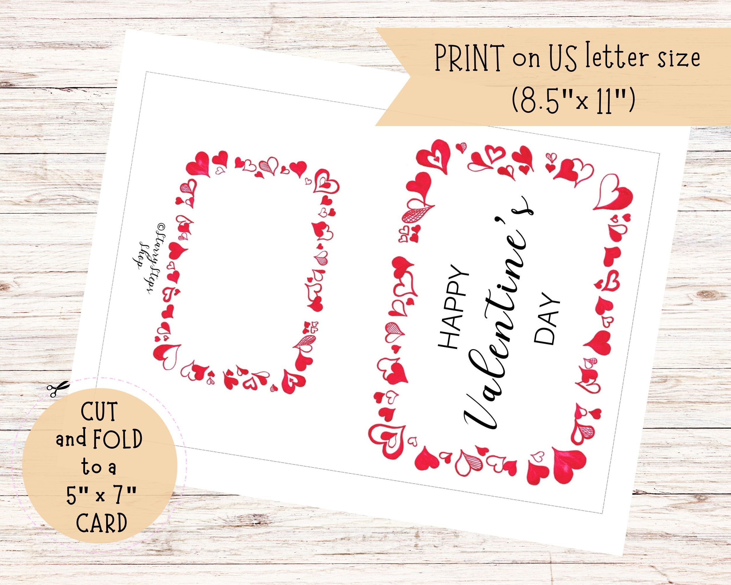 Valentines Day Card Printable Valentine Day Cards - Printable Calendars ...