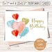 Happy Birthday Printable Cards / Printable Birthday Card / Digital ...