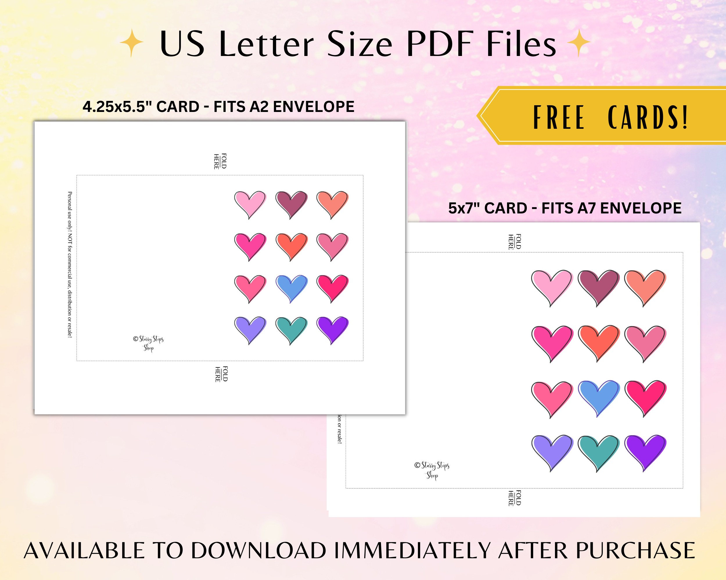Valentine's Day Printable Card / Printable Heart Card / Heart Card ...