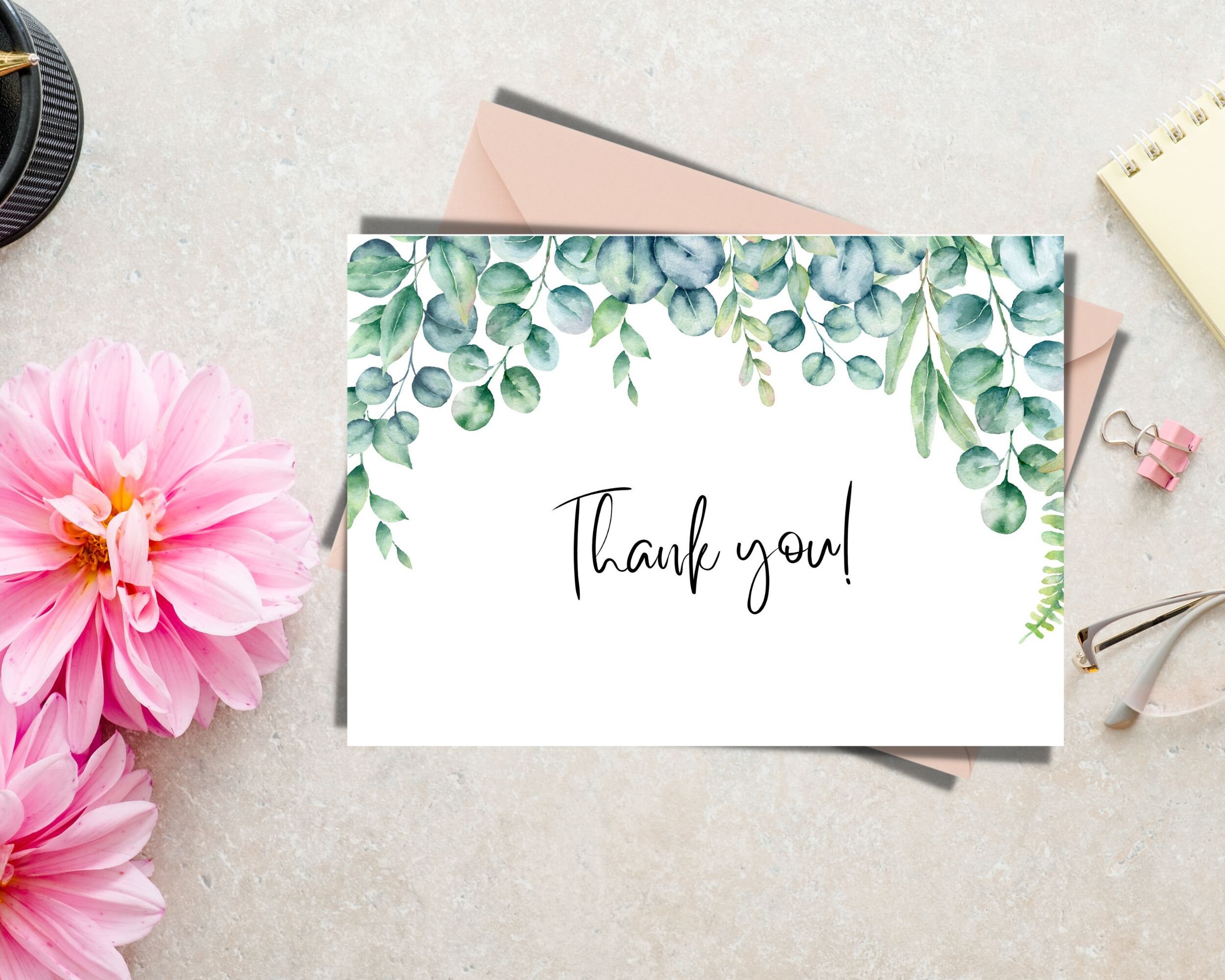 Thank You Printable Card | Thank You Digital Card | Thank You Card ...