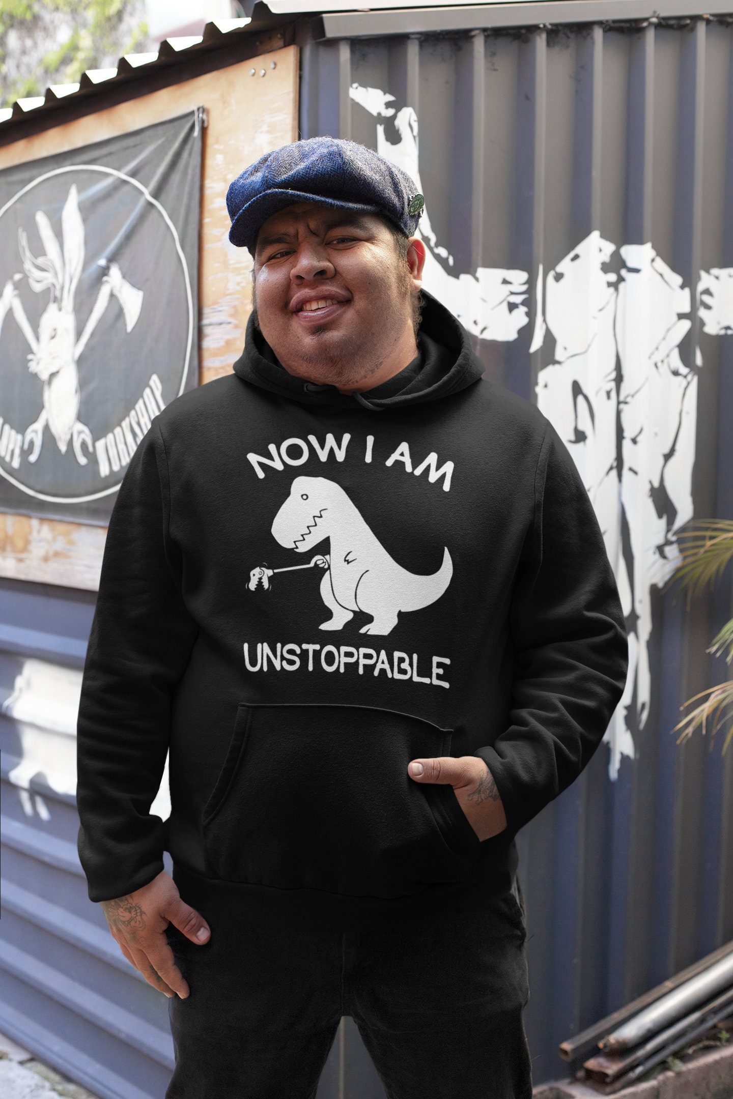 now i am unstoppable t rex shirt