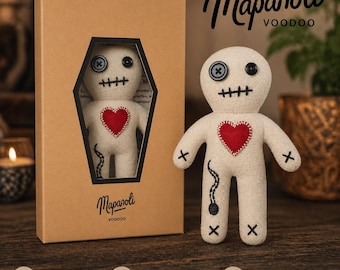 Mapanoli Voodoo Puppe 16 cm Geschenk Set mit Nadeln Abschied Rente lustiges Geschenk Deko Figur