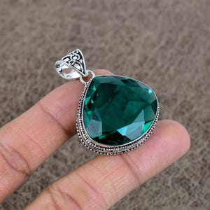 Green Apatite Heart Pendant: 925 Sterling Silver Gemstone Jewelry