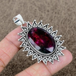 Ammolite Gemstone Pendant, 925 Sterling Silver Pendant, Handmade Gemstone Pendant, Ammolite Jewelry, Gift For Her, Pendant For Birthday