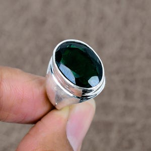 Chrome Diopside Ring, Handcrafted Gemstone Ring, Silver 925 Ring, Sterling Silver Jewelry, Gift For Anniversary, Ring For Her