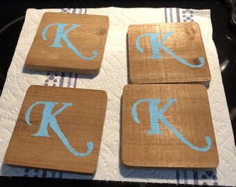 Podkładki drewniane z monogramem