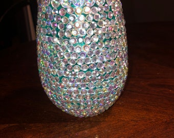 Jeweled Stemless wine glass