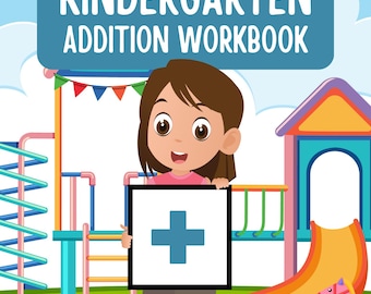 Kindergarten Addition Math Worksheet - Learning Addition - DIGITAL - PRINTABLE