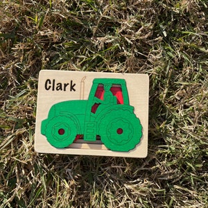 Personalized Multi-layered Wooden Puzzle | Tractor Puzzle | Jingsaw Puzzle | Montessori Puzzle