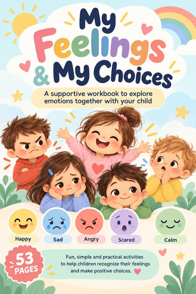 My Feelings My Choices | 53-page Social Emotional Learning Workbook for ...