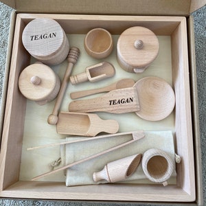 Personalized Large Set Sensory Bin Tools | Creative Play Kit | Sensory Montessori Bin