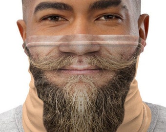Bearded Men Face Mask Neck Gaiter Face Mask for Neck Gaiter | Etsy