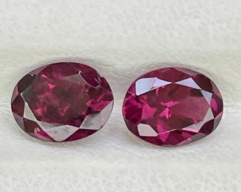 Natural Rhodolite Garnet Faceted Oval Stone, 3.16 ct, VVS Quality