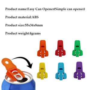 Can Tab Opener | Reusable Soda Can Opener | Easy Open Tool for Cans | Nail Saver | Drink Can Gadget