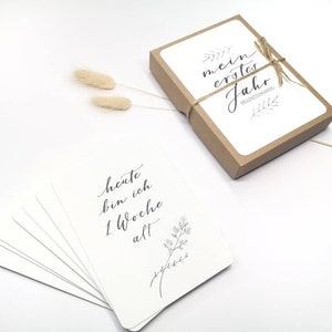 Meilensteinkarten „Mein erstes Jahr“ - 15 Wochen - und Monatskarten