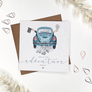 Glückwunschkarte zur Hochzeit VW Käfer Klappkarte mit Umschlag Etsy.de
