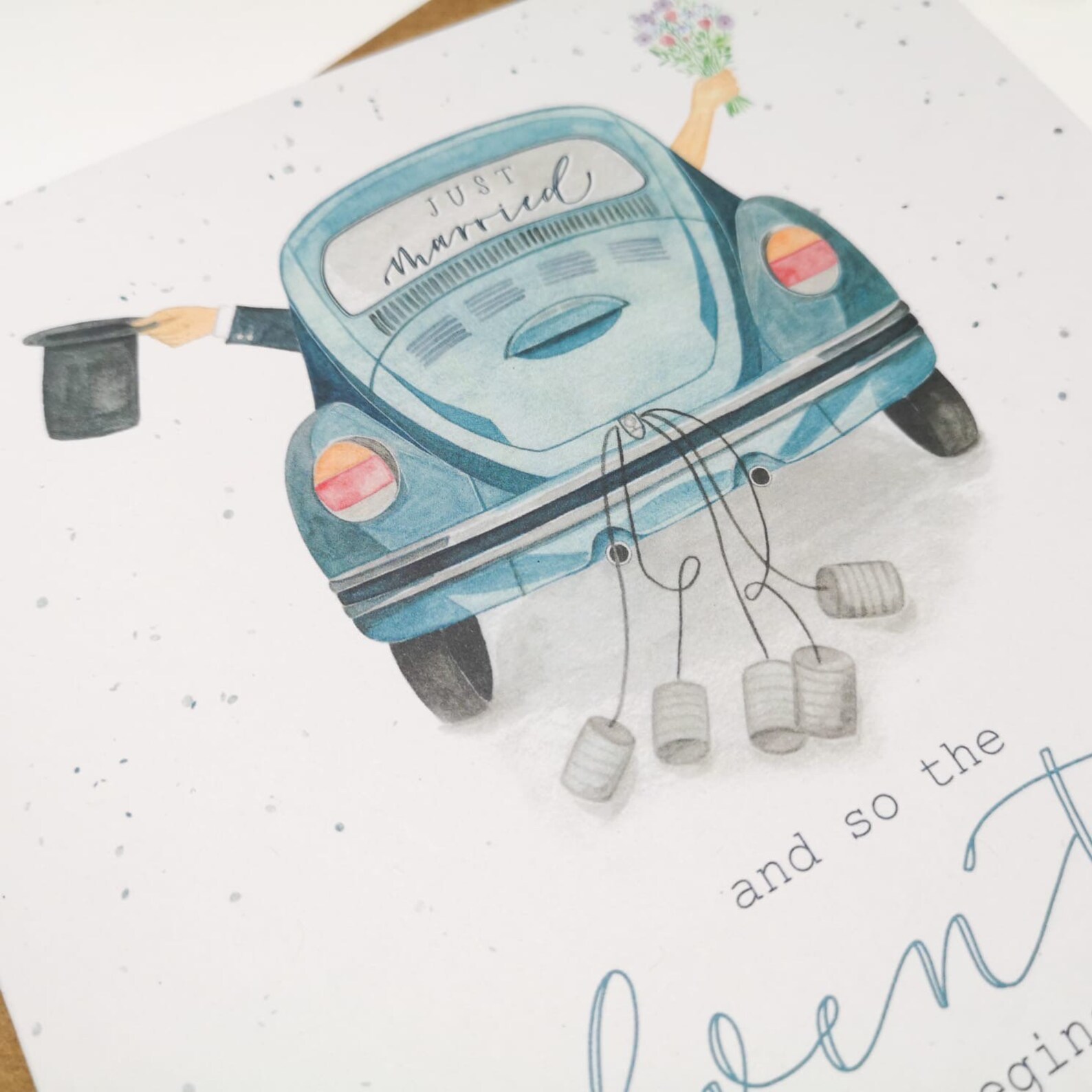 Glückwunschkarte zur Hochzeit VW Käfer Klappkarte mit Etsy.de