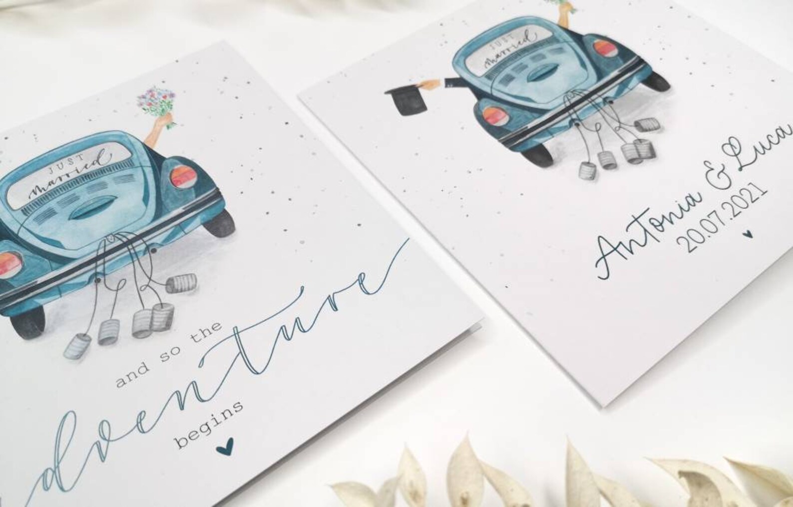 Glückwunschkarte zur Hochzeit VW Käfer Klappkarte mit Etsy.de
