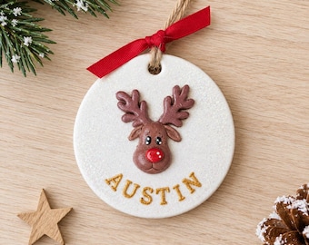 Reindeer Clay From Gift To Tree Tag