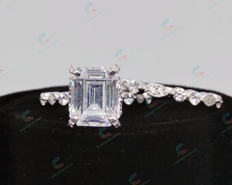 4.65 Ct Cushion Cut Cz Diamond Halo Engagement Ring In 925 Sterling Silver Vintage Style Ring Set Wedding Bridal Set Filigree Ring Set