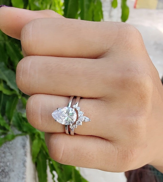 4.00ct Pear Shape Diamond Hidden Halo™ Engagement Ring | Lauren B Jewelry