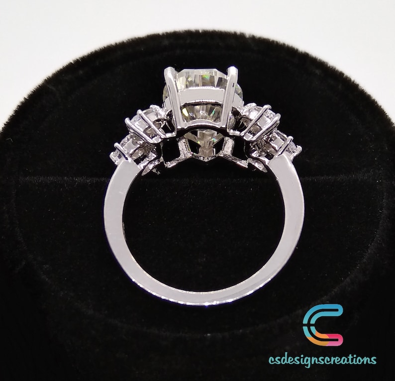 Beautiful 3.19 CT Pear Cut Solitaire Engagement Wedding Ring 925 Sterling Silver Flower Ring Natural Inspired Anniversary Ring