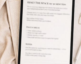 Weekly Reset Planner | Sunday Reset Routine |Aesthetic Digital Planner | Life Reset Template | Productivity & Self-Care PDF