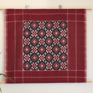 Doppel Ikat Wandbehang, Telia Rumal Baumwolle Wandbehang, Ikat Schal