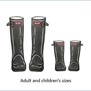 Wellie boot wellington boot family Clipart pngs Set x 42 300 DPI PNG Files Instant Digital Download image 2