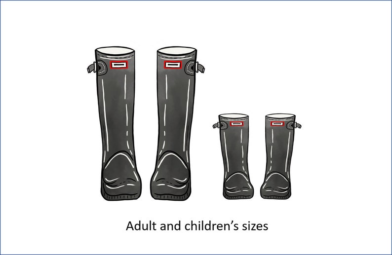 Wellie boot wellington boot family Clipart pngs Set x 42 300 DPI PNG Files Instant Digital Download image 2