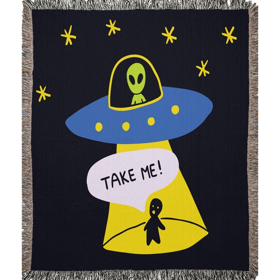 Alien Ufo Woven Blankets Funny Cartoon Extraterrestrial Take - Etsy Alien Ufo Woven Blankets Funny Cartoon Extraterrestrial Take - Etsy