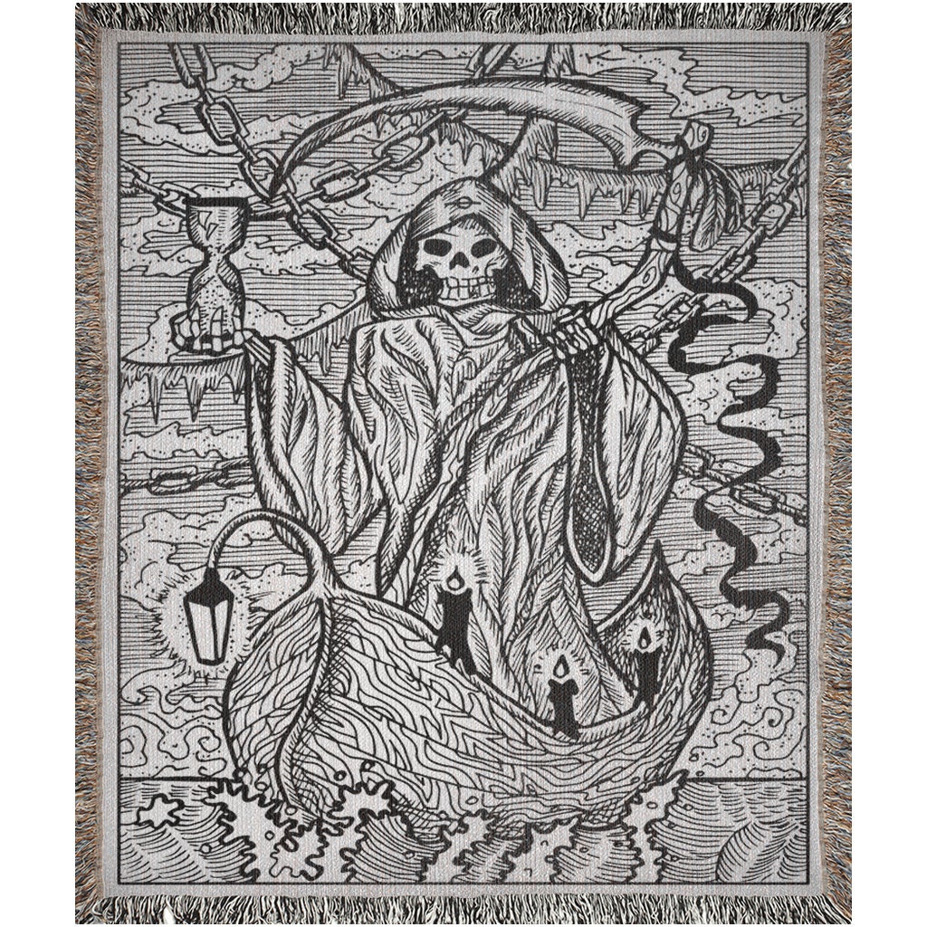 Ferryman Kharon Woven Blanket Tarot Card Occult Home Decor | Etsy