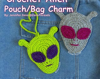 Ciondolo per borsa/borsa alieno all'uncinetto