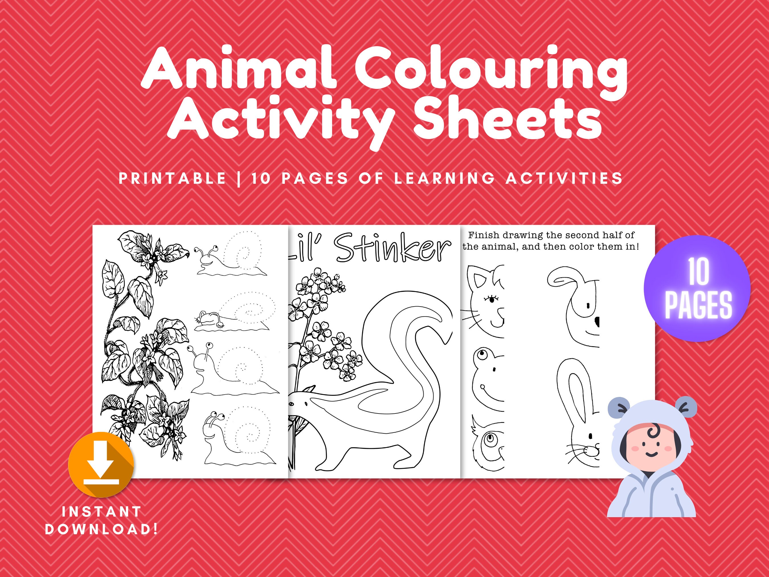 10 Printable Animal Coloring Pictures for Creative and Educational Fun