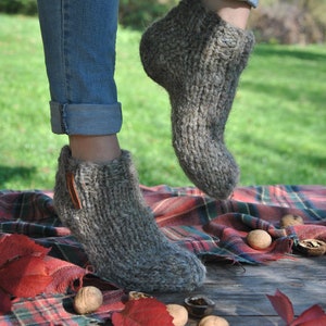 Short Warm Socks, Knitted Woolen Socks, Natural wool, Ukrainian Socks