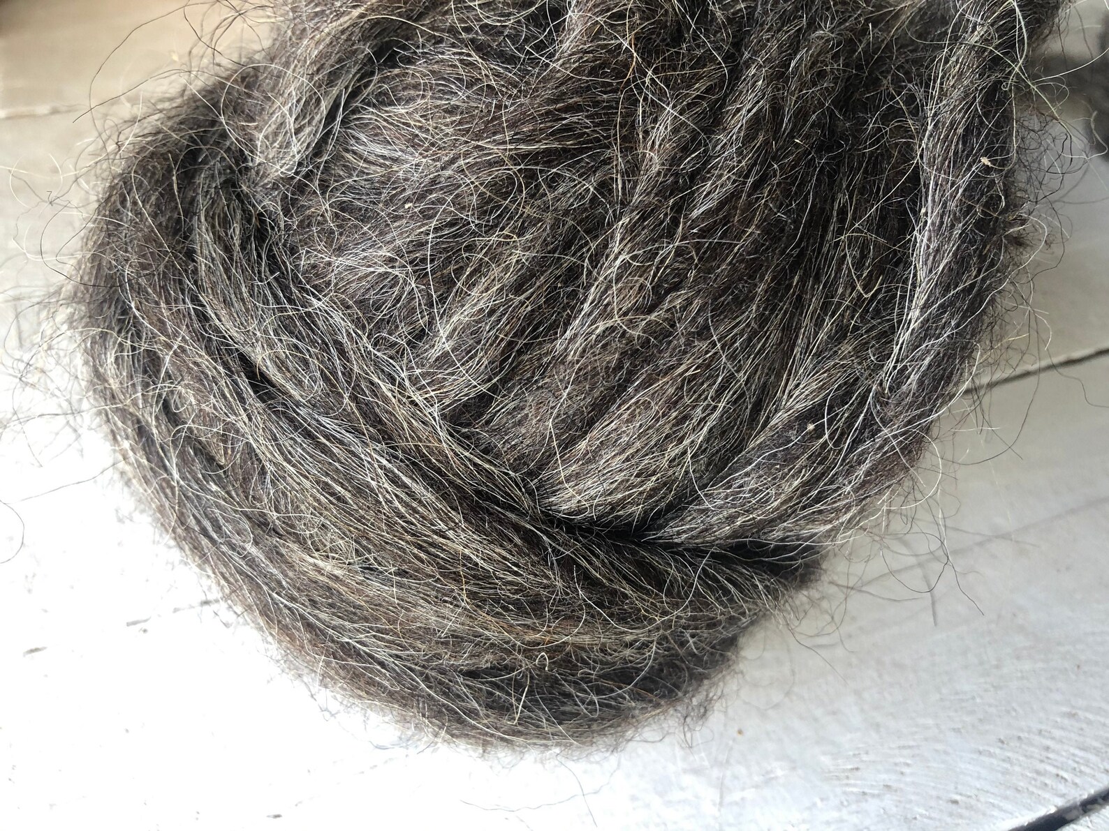 Dark gray wool yarn Knitting Thread Spun Thread Natural Etsy