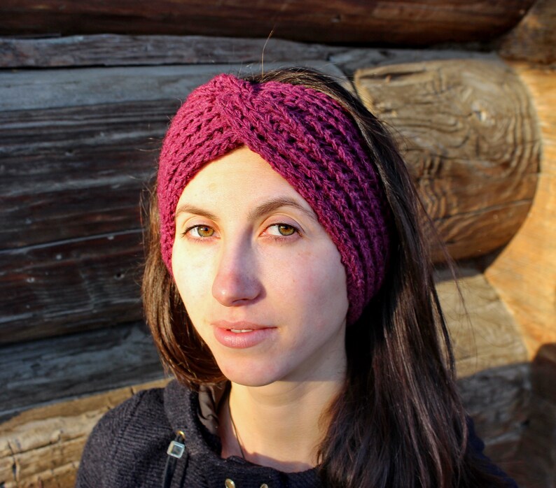 Turban headwrap Knitted Pure Woolen Headband Free Shipping! Woolen Pink Headband
