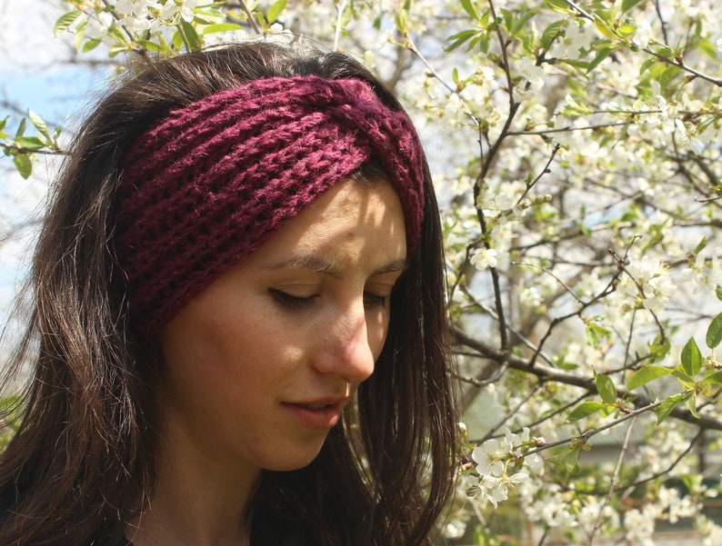 Turban headwrap Knitted Pure Woolen Headband Free Shipping! Woolen Pink Headband