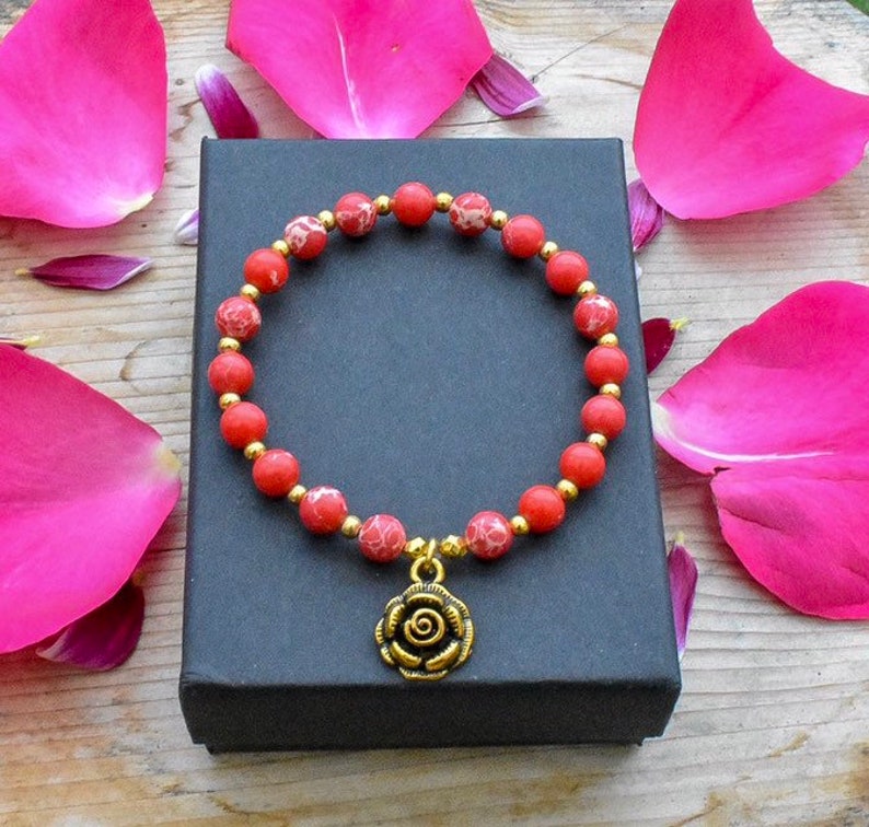 Red Sea Sediment Jasper healing bracelet Reiki infused healing gemstone crystal bracele Sea sediment jasper root chakra healing wrist mala