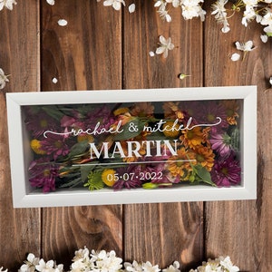 Wedding Shadowbox with Names and Date wedding Gift Customized