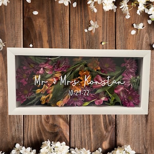 Wedding Shadow box with Names and Date wedding Gift Customized