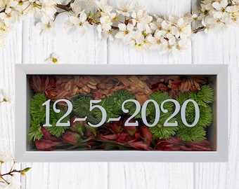 Wedding bouquet Shadow Box Date Only