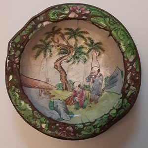 Antique Chinese cloisonné dish