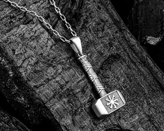 925 Sterling Silver Hammer Men's Necklace