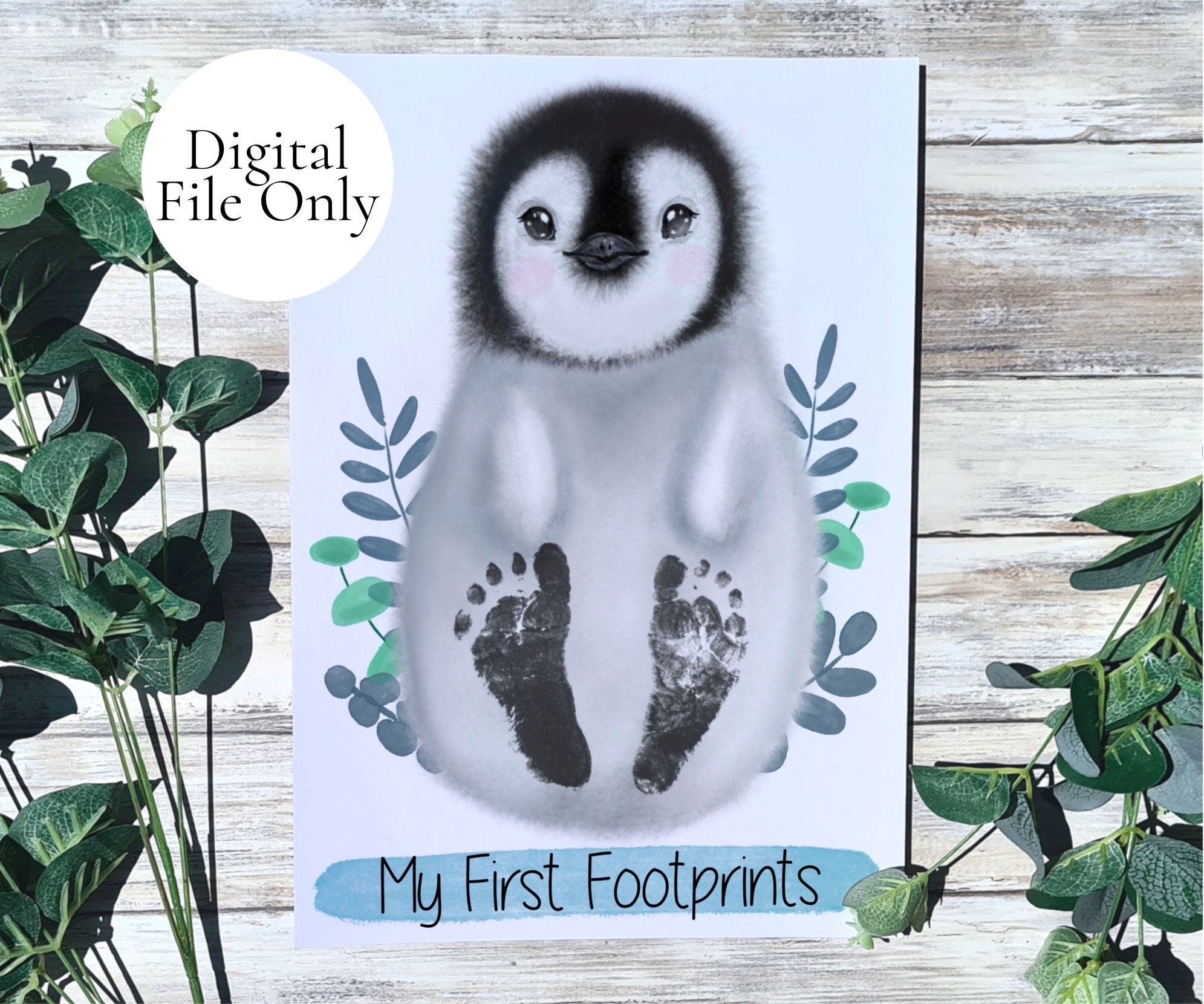 Footprint Penguin Wall Hanging - Come Together Kids